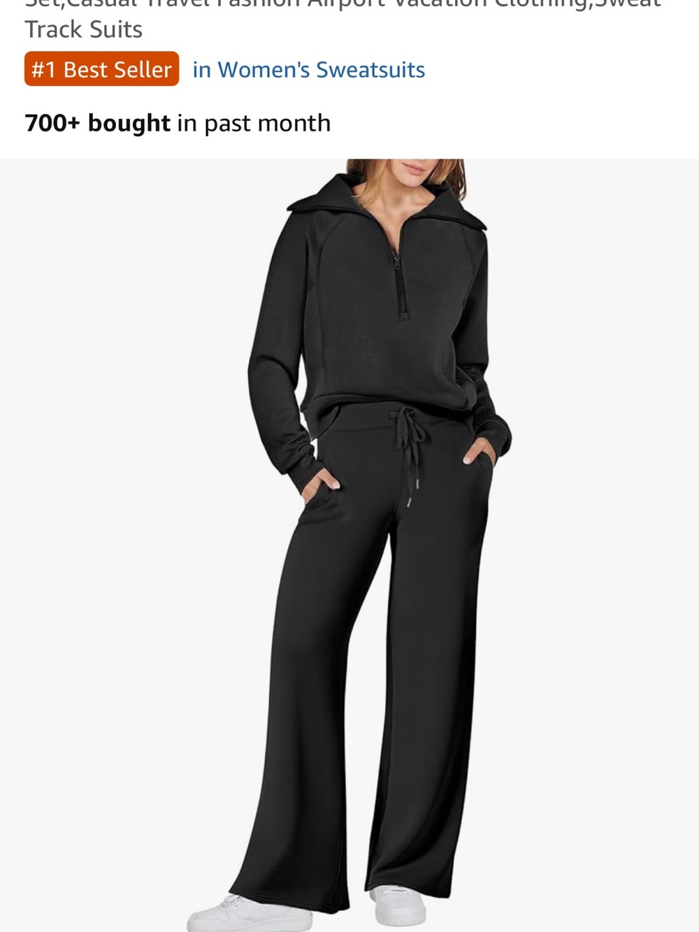 ANRABESS Women 2 Piece Set Sweatsuit NWT